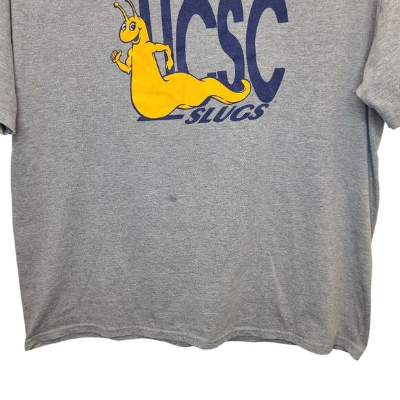 Vintage Santa Cruz University Slugs Mascot Russell Athletic Grey T-Shirt XXL - Picture 3 of 14